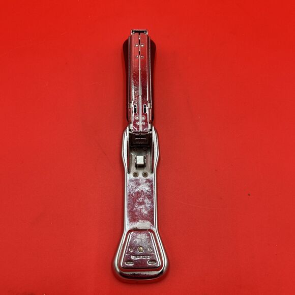Ace Cadet Liftop Stapler, Model 302 Marbelized Brown Top Chrome Chicago Vintage - Picture 6 of 7
